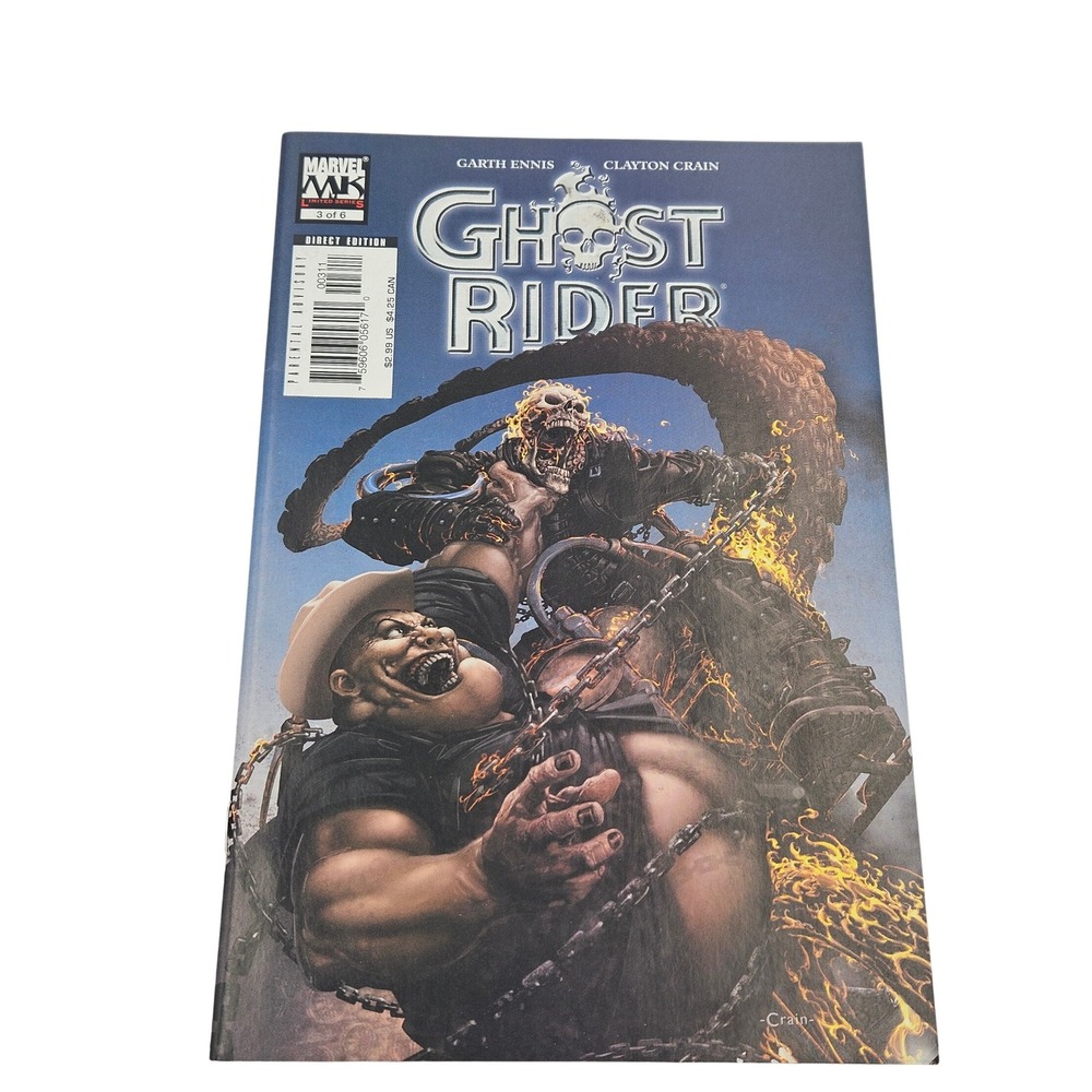 Marvel Ghost Rider‎ Comic Book Garth Ennis Clayton Crain Issue 3 of 6